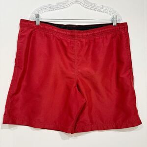 Croft & Barrow Swim Trunks Men's Size Medium Red Shorts Mesh Lined Drawstring